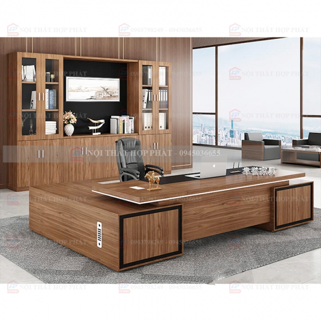 Bàn Làm Việc Cao Cấp Gỗ Thiết Kế BLVCCG003